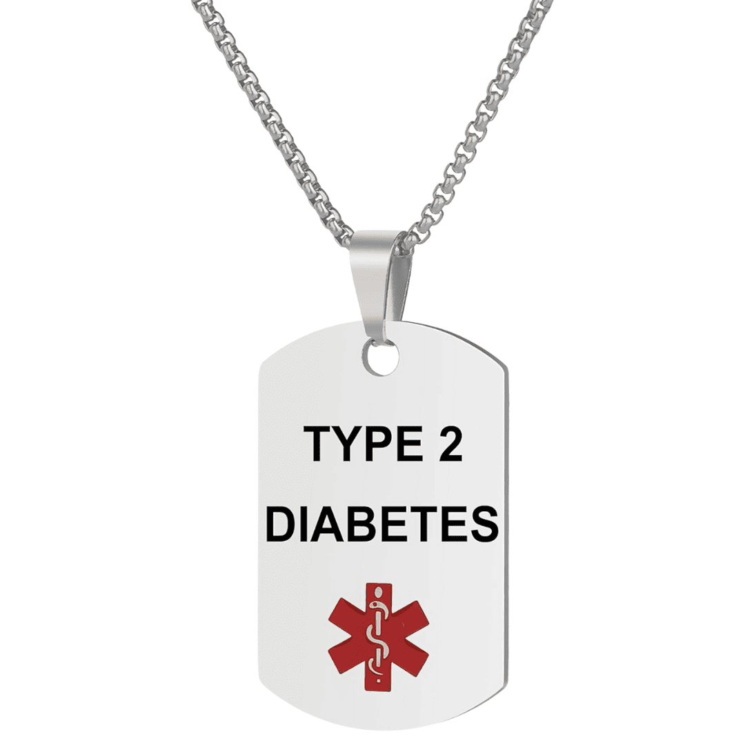 Diabetes Medical Alert Necklace