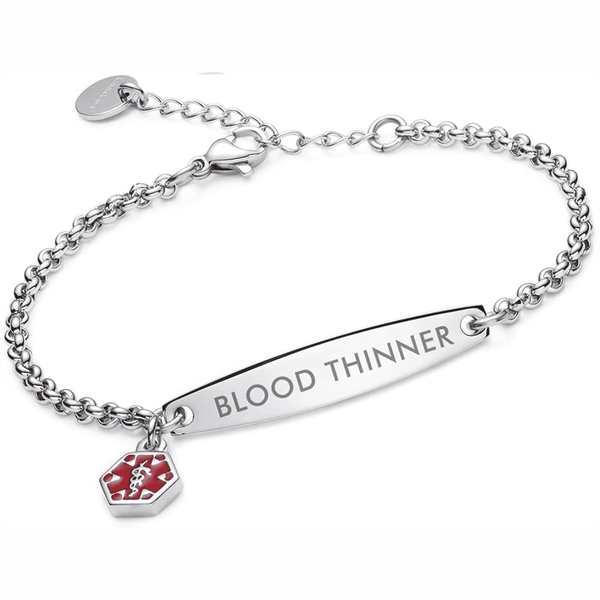 Women’s Blood Thinner Medical Alert Bracelet