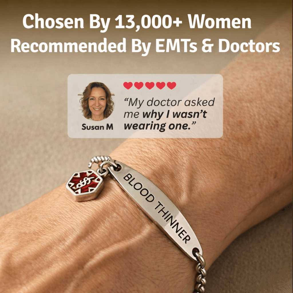 Women’s Blood Thinner Medical Alert Bracelet New