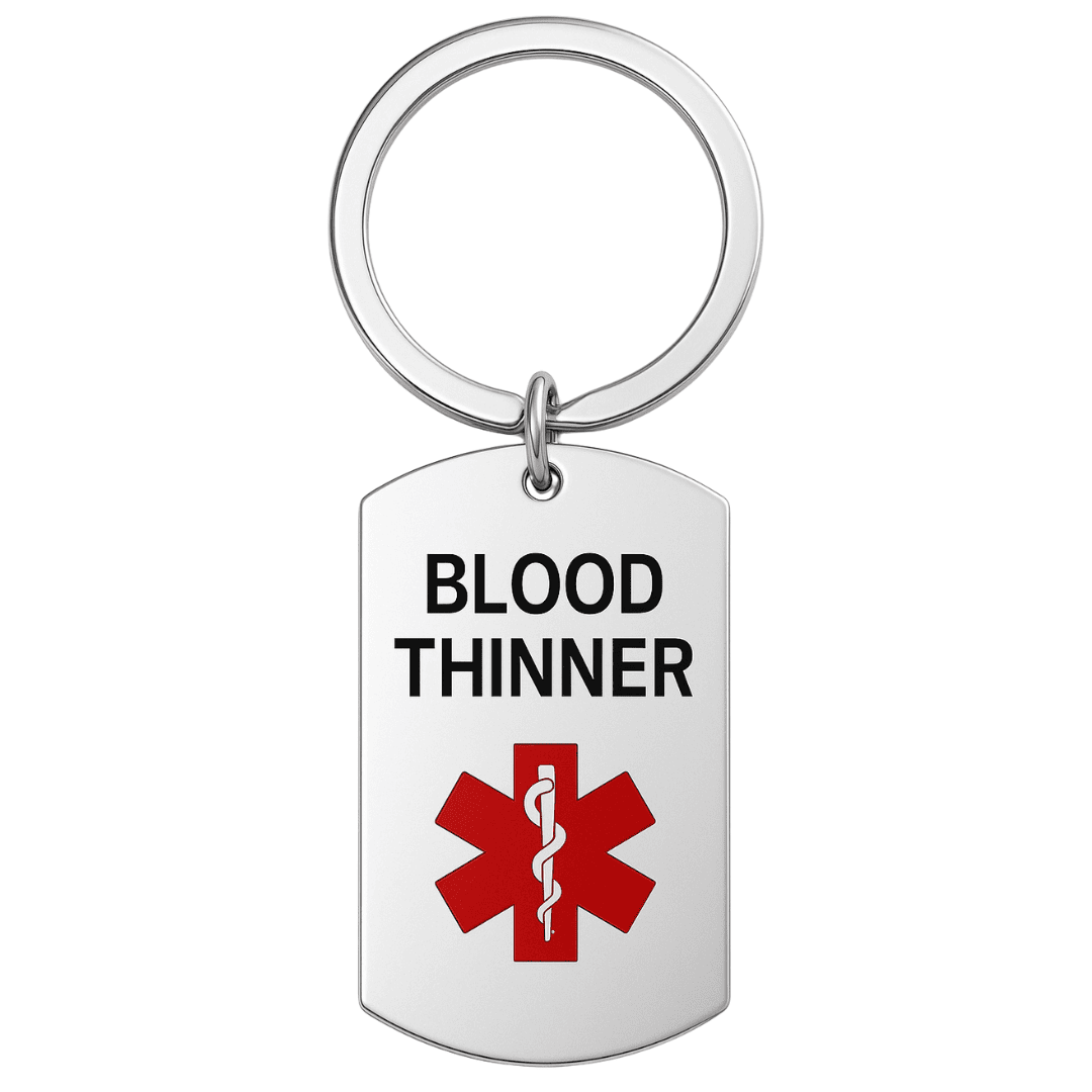 Blood Thinner Medical Alert Keychain