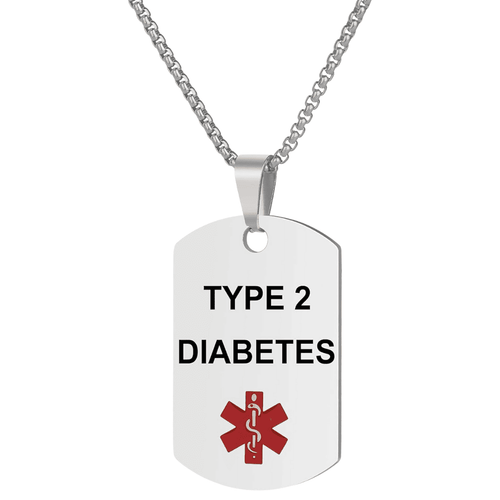 Diabetes Medical Alert Necklace