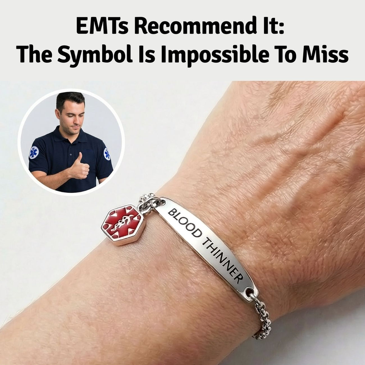 Women's Blood Thinner 1+1 Medical Alert Bracelet