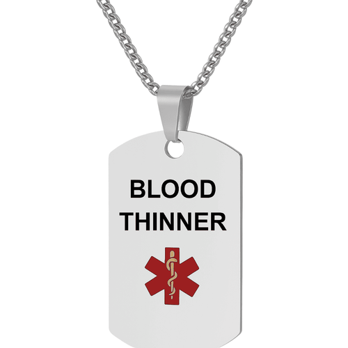 Blood Thinner Medical Alert Necklace