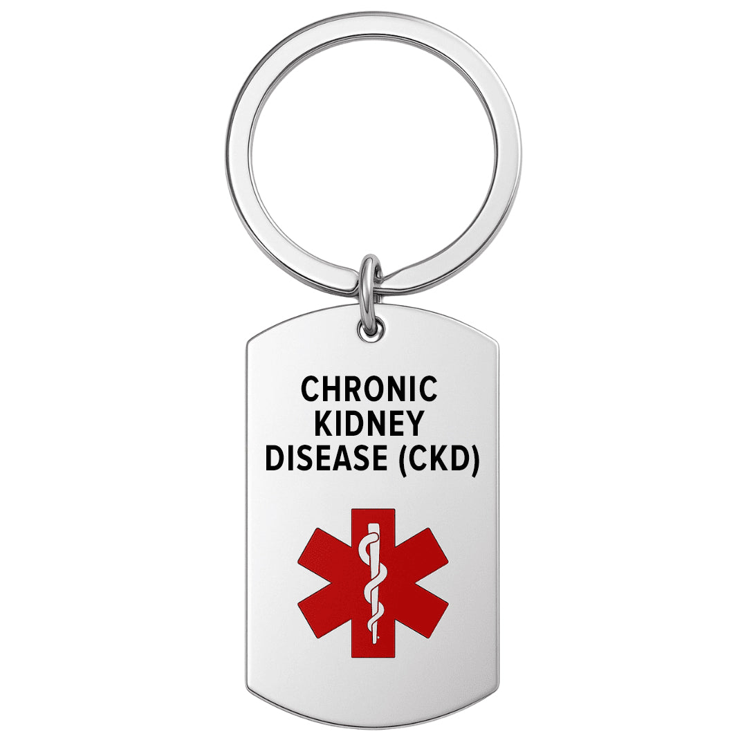 Chronic Kidney Disease Medical Alert Keychain