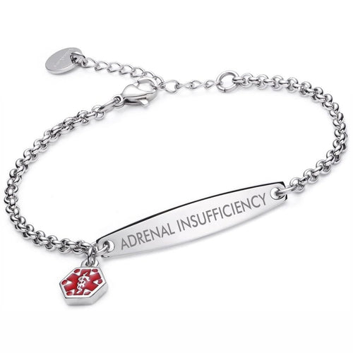 Women’s Adrenal Insufficiency Medical Alert Bracelet