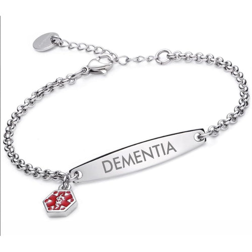 Women's Dementia Medical Alert Bracelet