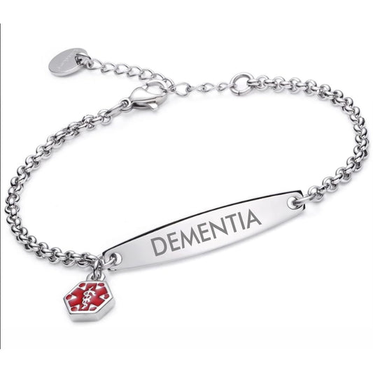 Women's Dementia Medical Alert Bracelet