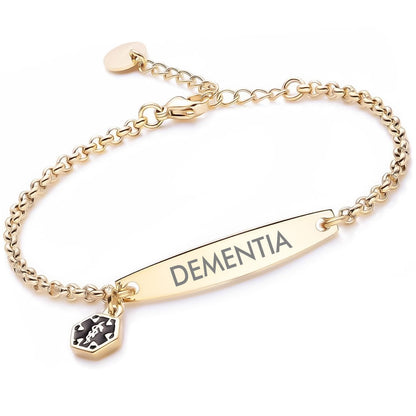 Women's Dementia Medical Alert Bracelet