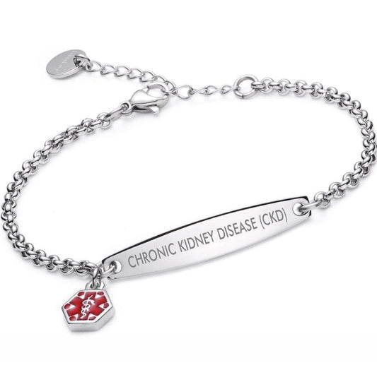 Women’s Chronic Kidney Disease Medical Alert Bracelet