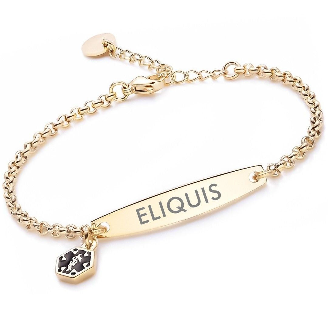 Women’s Eliquis Medical Alert Bracelet