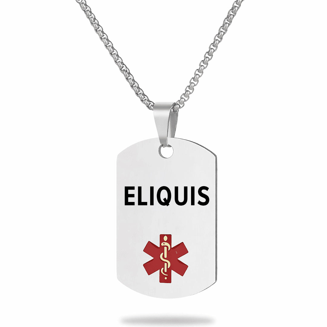 Eliquis Medical Alert Necklace