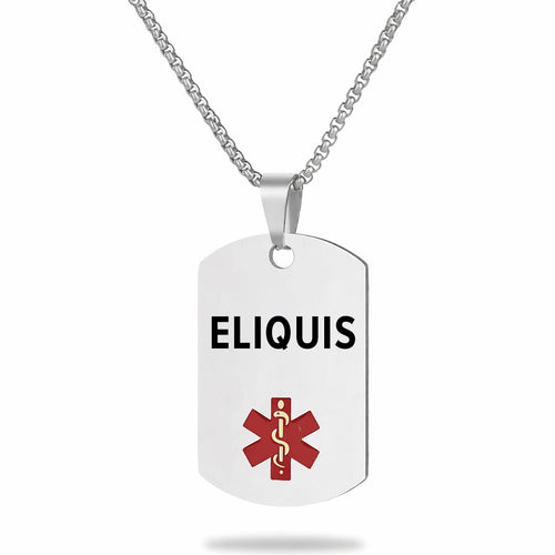 Eliquis Medical Alert Necklace