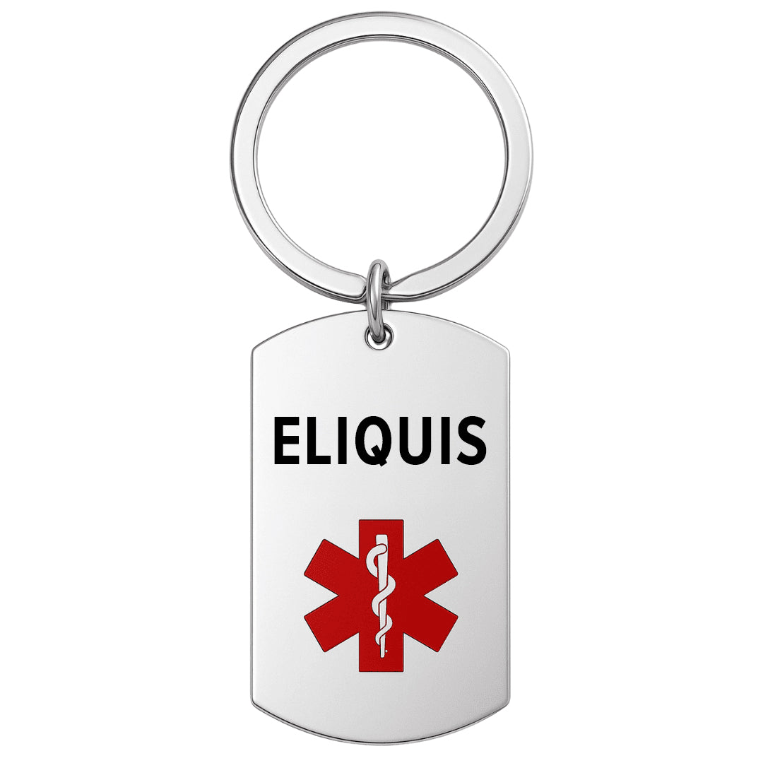 Eliquis Medical Alert Keychain