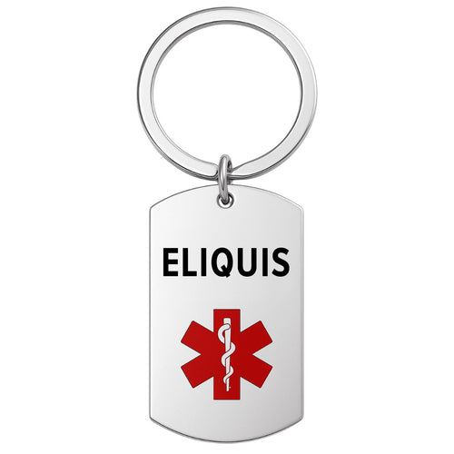 Eliquis Medical Alert Keychain
