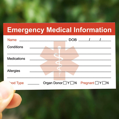 Extra Emergency ID Card