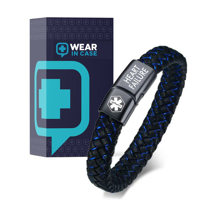 Men’s Heart Failure Medical Alert Bracelet